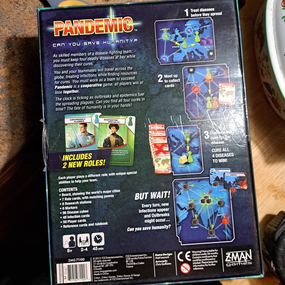 GAME NIGHT FUN -PANDEMIC the Boardgame Z-Man Games - Picture 3 of 6
